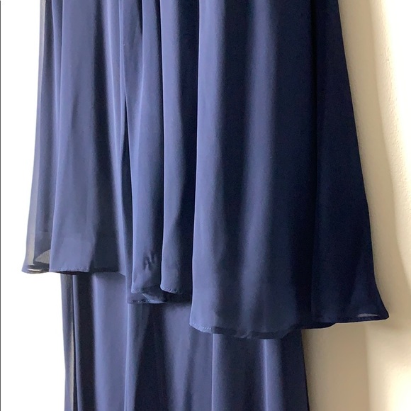 R&M Richards 2-piece Navy Blouse and Pants - Picture 3 of 5